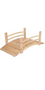 Amazon Shine Company N Ft Cedar Wood Garden Bridge With