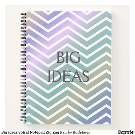 Big Ideas Spiral Notepad Zig Zag Pattern Notebook Pattern Notebooks