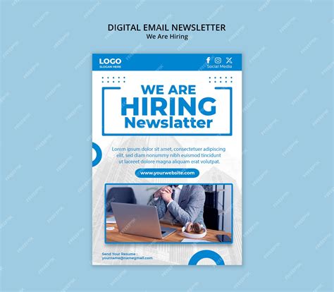 Premium PSD | We are hiring newsletter template design