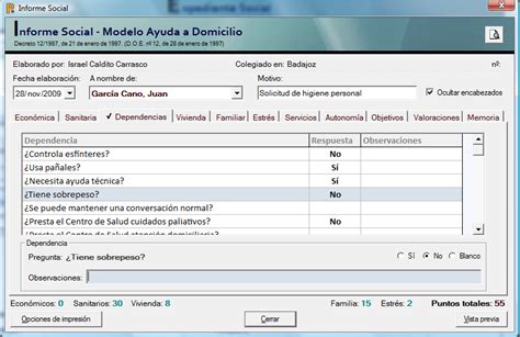 Software Para Servicios Sociales Informe Social Modelo Ayuda A Domicilio