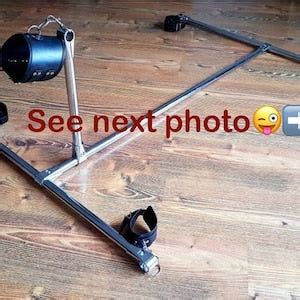 Restraints Spreader Bar Legs And Hands BDSM Mature With Neck Spreader