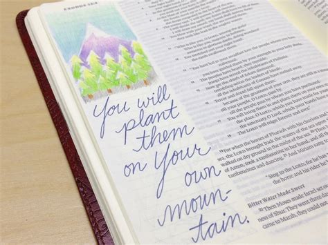 Song Of Moses Bible Journaling Margin Art Tip In Exodus 15