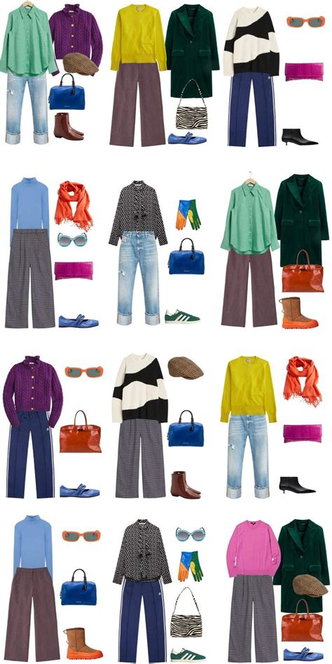 A Piece Colourful Fall Capsule Wardrobe In Fall Capsule