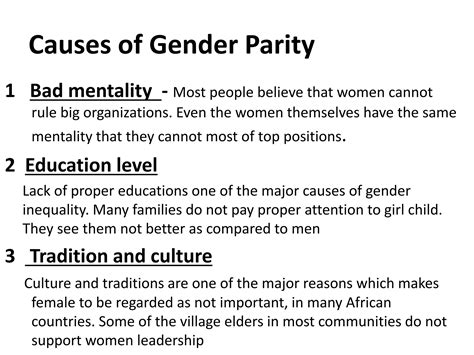 Gender Parity Ppt Ppt