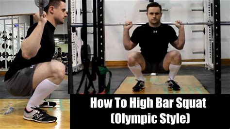 How To Properly High Bar Squat Olympic Style Youtube