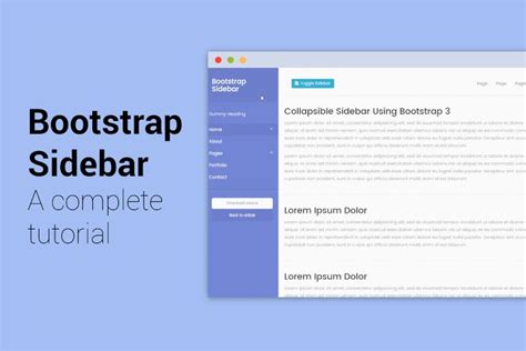 Bootstrap Sidebar Tutorial Step By Step With 5 Templates