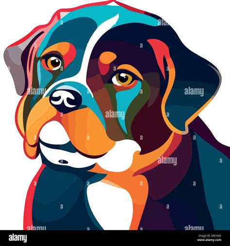 Simple Dog Vector Illustration Cute And Friendly Brown Dog With Black