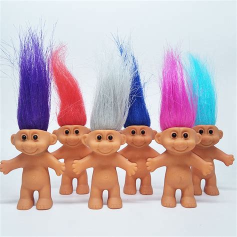 8cm Trolls Doll Action Figures Doll Super Cute 6 Styles With Long Hair