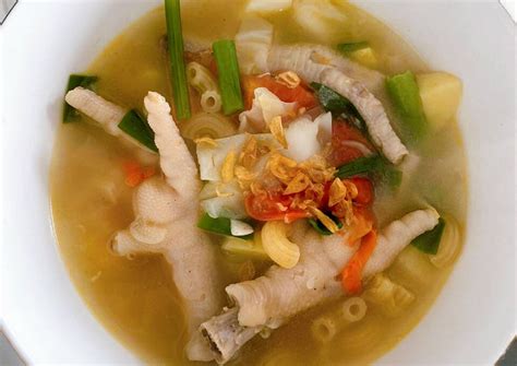 Resep Sop Ceker Rumahan Simple N Enak Banget Oleh Indah Elvanita Cookpad