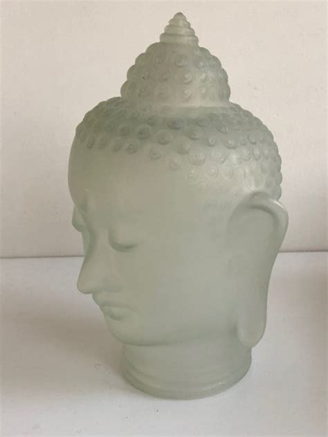 Frosted Glass Bouddha Head Decorative Modern Glass Catawiki