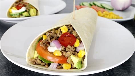 Tortilla Wrap Recipe With Healthy Fillings Youtube