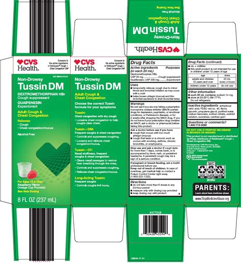 Adult Tussin Dm Dextromethorphan Hydrobromide Guaifenesin Solution