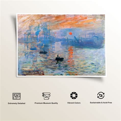 Sunrise Painting & Wall Art Print by Claude Monet - Dessine Art