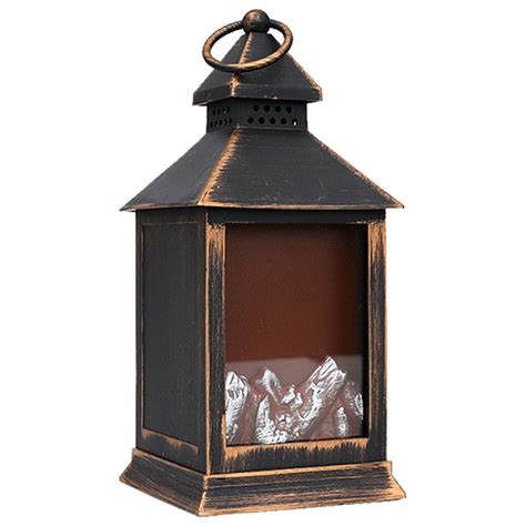 Vikakiooze Home Decor Fireplace Lantern Decoration Flameless Portable