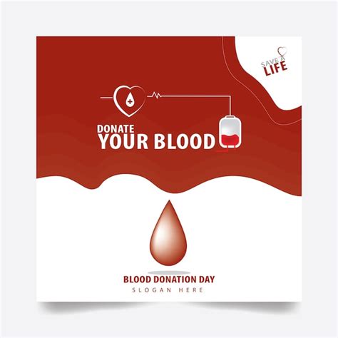 Premium Vector | Blood donation social media banner template