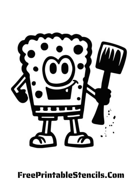 Free Printable Spongebob Stencils And Silhouettes Free Printable Stencils