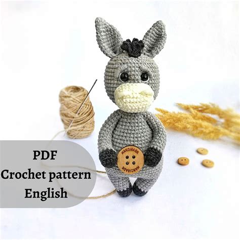 Donkey Pattern. Crochet Donkey Toy PDF Pattern. Amigurumi - Etsy