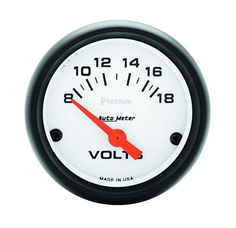 Auto Meter Phantom Series Short Sweep Volt Electric