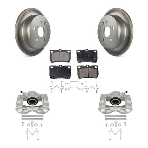 Transit Auto Rear Disc Brake Caliper Coated Rotors And Ceramic Pads Kit