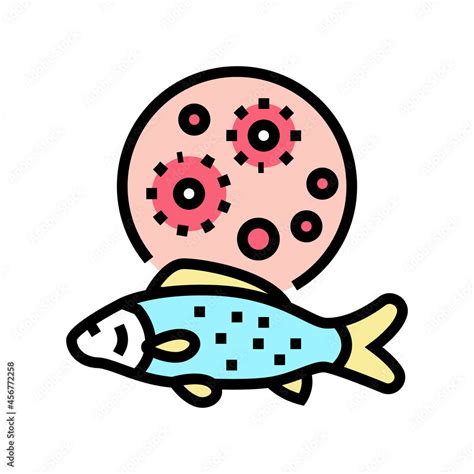 mycobacterium marinum fish color icon vector. mycobacterium marinum ...