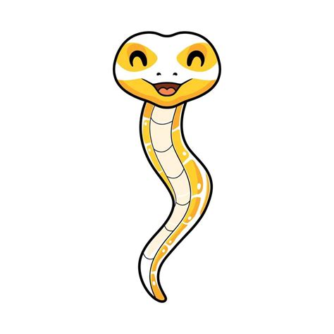 Cute Albino Ball Python Snake Cartoon 21429054 Vector Art At Vecteezy