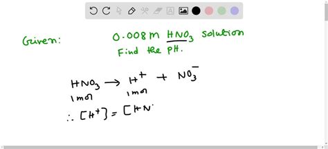 Solved Calculate The Ph Of A M Nitric Acid Hno Solution