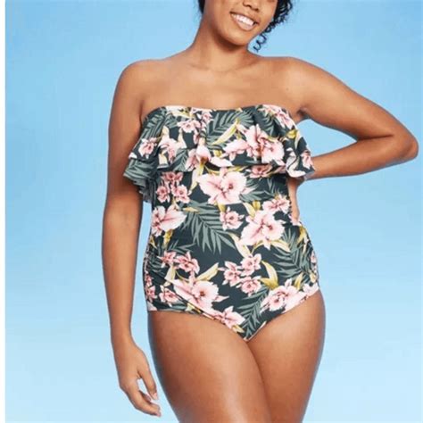 Kona Sol Multicolor Floral One Piece Swimsuit XL Gem