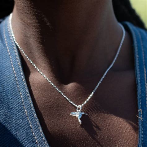 Hummingbird Necklace Sterling Silver Or Gold Plated By Lily Charmed