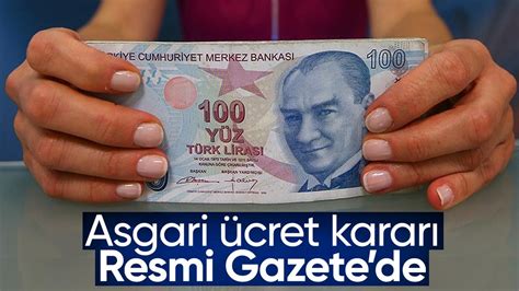 Yeni Asgari Cret Karar Resmi Gazete De