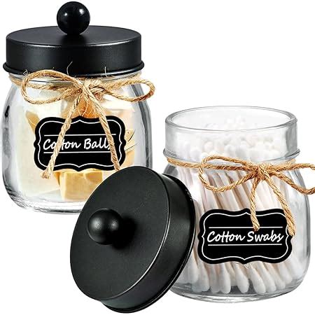 Amazon SheeChung Apothecary Jars Set Mason Jar Decor Bathroom