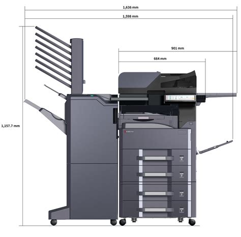 Dimensional Drawing TASKalfa MZ4000i MZ3200i Color MFPs KKYOCERA