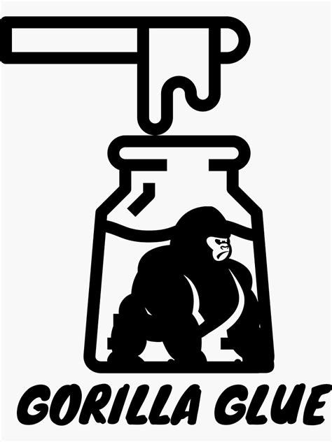 Gorilla Glue Sticker For Sale By Marianavika Redbubble