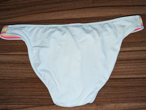 Ribbed Hipster Bikini Bottom Xhilaration Women S Juniors Size XL White