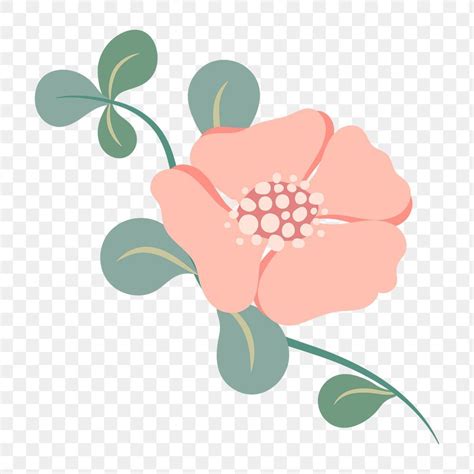 Flower Sticker Png Pink Flower Clipart Illustration Free Image By