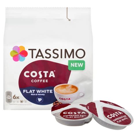 Tassimo Costa Flat White Coffee Pods Ocado