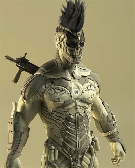 Gg Africa On Instagram Zbrushatpixologic Very Stylish Cyborg Soldier