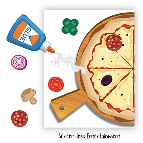 Printable Pizza Craft Cut And Paste Pizza Assembly Kit Printable