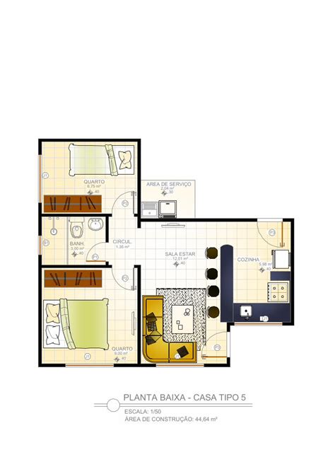 PDF PLANTA BAIXA CASA TIPO 5 Pillar Engenharia PLANTA BAIXA