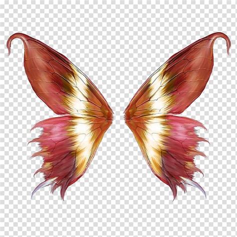 butterfly wings illustration, Pink butterfly wings transparent background PNG clipart ...