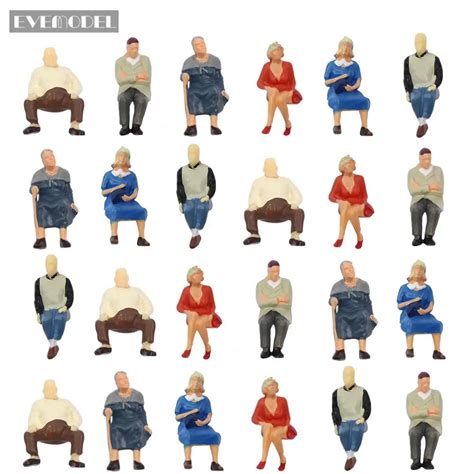 P Pcs All Seated Figures O Scale Painted People Model