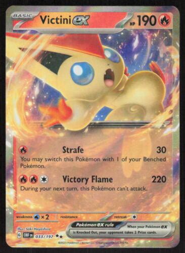 Pokemon Tcg Sv03 Obsidian Flames 033197 Victini Ex Nm Ebay