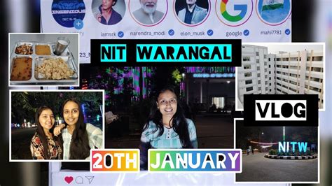 20th January Vlog NIT WARANGAL TECHNEZION 2023 Technezion23