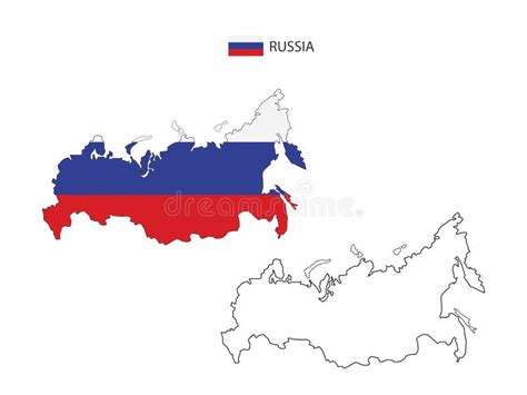 Russia Map City Vector Divided By Outline Simplicity Style Have