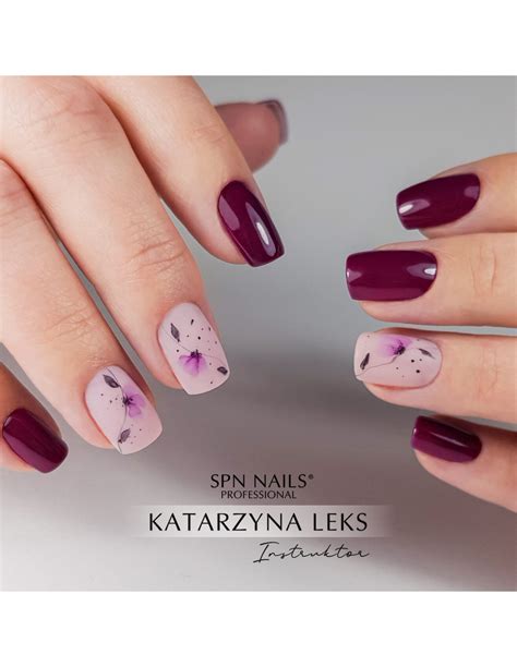 Bordowy Lakier Hybrydowy Orchidea Spn Nails