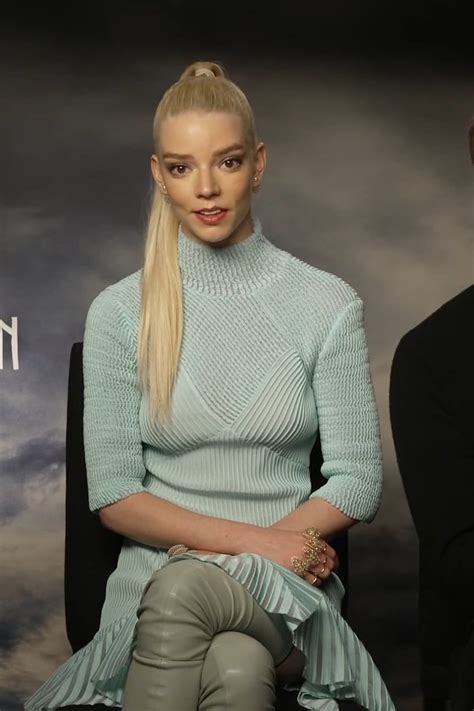 Anya Northman Interview, blue dress and thigh high boots : r/AnyaTaylorJoy