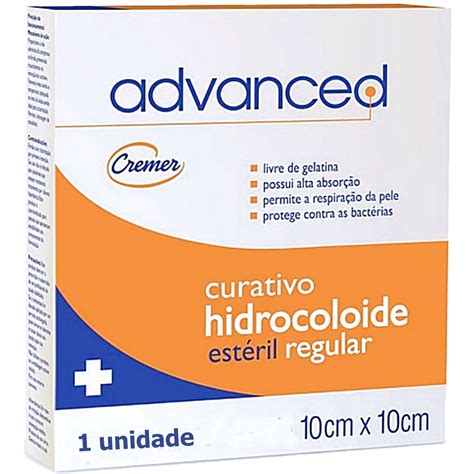 Curativo Advanced Hidrocolóide Regular 10x10cm unidade Pague Menos