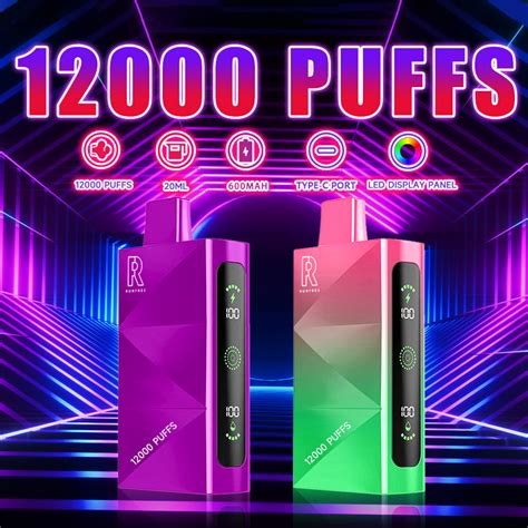 2024 New Runfree 12000 Big Puffs 20mg 50mg Nic Rechargeable 20ml E