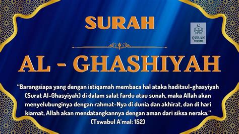 Surah Al Ghashiyah 088 By Mishary Rashid Alafasy Youtube