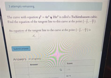 Solved 3 Attempts Remaining Let Y Be Defined Implicitly By Chegg