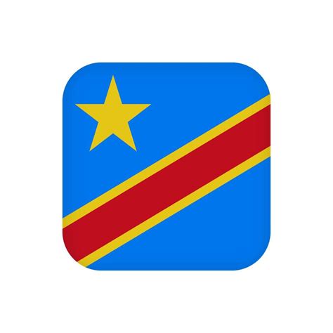 Democratic Republic of the Congo flag, official colors. Vector ...